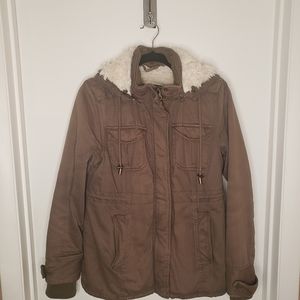 Aeropostale Heavy Winter Coat with Hood Green